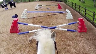 Gridwork FlatworkJumping  Helmet Cam [upl. by Meelak640]