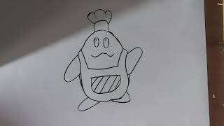 How to Draw kirby chef kawaski [upl. by Lucania]