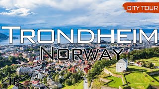 Trondheim Norway  City Tour amp Drone 4k [upl. by Moreen]