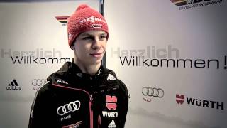 Skispringen Interview mit Andreas Wellinger 21122012 [upl. by Lleruj]