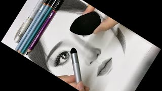 Eyes and Lips Drawing Tutorial for Beginners With Pencil Charcoal [upl. by Ikkiv968]