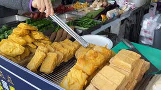 Amazing  Tempura Oyster Fritter Fried Vegetables  Taiwanese Street Food [upl. by Eilsil]