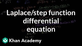 Laplacestep function differential equation  Laplace transform  Khan Academy [upl. by Minda853]