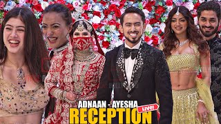 Ayesha  Adnaan Wedding Reception  LIVE  Arbaz Patel Akanksha Puri Aashika Bhatia Riva Arora [upl. by Oijile585]