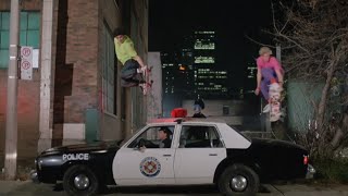 Police Academy 4 Citizens on Patrol 1987  Harris Proctor and Copeland after the skateboarders [upl. by Ajar]