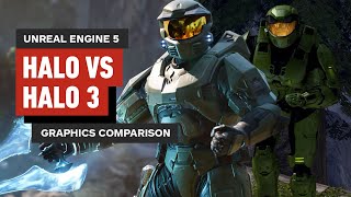 Halo Unreal Engine 5 vs Halo 3 2007 Graphics Comparison [upl. by Skantze875]