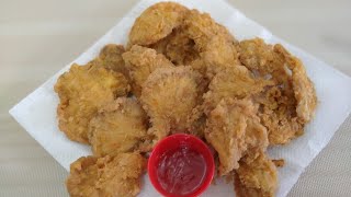 Cendawan Goreng Tepung Crispy  Resepi 4 Bahan Sahaja [upl. by Elburt]