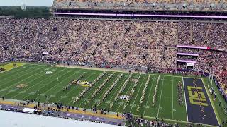 LSUs Golden Band from Tigerland performs first pregame in Tiger Stadium of 2024 football season [upl. by Arbas]