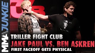 Jake Paul vs Ben Askren faceoff gets physical  Triller Fight Club [upl. by Timotheus]