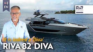 ENG RIVA 82’ DIVA  Yacht Tour and Review  The Boat Show [upl. by Fagin]