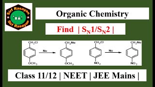 Find  SN1SN2  In Given Reactions [upl. by Otrevlig]