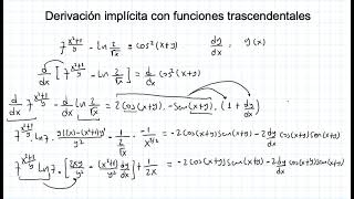 Derivación implícita de funciones trascendentales [upl. by Asiuol]