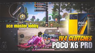 1v4 CLUTCHES🦇🐺 POCO X6 PRO 💛 DIMENSITY 8300 ULTRA  SMOOTH  90 FPS GAMEPLAY PUBGBGMI [upl. by Eimmas]