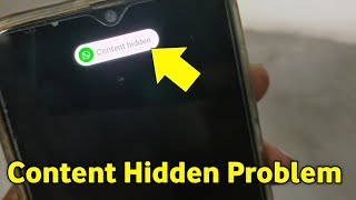 Content Hidden  Content Hidden Kya Hai  Content Hidden In Whatsapp [upl. by Gabey]