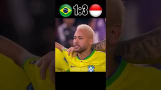 Pinalty shootout Indonesia vs Brazil World Cup Final imaginary shorts football youtube [upl. by Malamut]