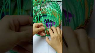 How to weave basket with rattan diy craft handmade [upl. by Ekoorb]