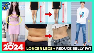 2024 LONGER LEGS  REDUCE BELLY FAT  GROW TALLER  BEST LEG STRETCH AND BELLY FAT LOSS EXERCISES [upl. by Divadnoj]