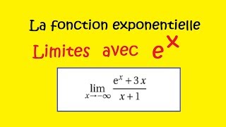 Terminale S  exponentielle et limites ex37 [upl. by Mumford]