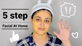 DIY Easy Facial At Home For a Glowy Flushed Skin— SPA AT HOME skinbrighteningfacial [upl. by Leggett]