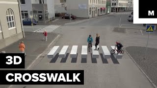 3D Crosswalk is Helping Slow Down Traffic [upl. by Wawro]