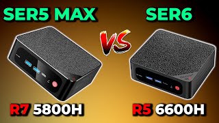 Beelink SER5 MAX vs SER6 Mini PC Comparison  5800H vs 6600H  54W TDP vs 45W TDP [upl. by Tamah]