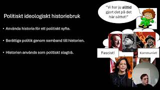 Genomgång av olika historiebruk [upl. by Vito501]