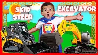 Construction Trucks for Children  Excavator Song  Skid Steer  Trucks for Toddlers  Dump Trucks [upl. by Ordnasela372]