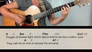 Across The Universe The Beatles Guitar PlayAlong [upl. by Uriiah752]