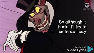 Goodbye so soon song lyrics The great mouse detective [upl. by Aitetel]