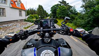 YAMAHA MT 09 SP WHEELIES POV  AKRAPOVIC EXHAUST [upl. by Langille]