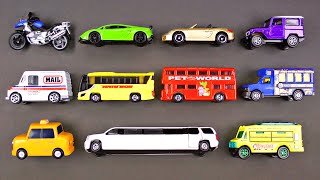 Learning Street Vehicles for Kids 2  Hot Wheels Matchbox Tomica Cars and Trucks トミカ Tayo 타요 [upl. by Aikimat]