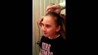 9yr old Brookelyn shaves head in honor of cancer patients [upl. by Ikcim156]