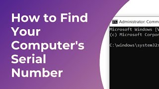 How to Get the Serial Number of Laptop 💻 Find PC Serial Number [upl. by Mullac]