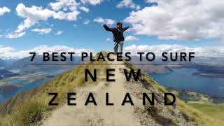 7 BEST PLACES TO SURF IN NEW ZEALAND [upl. by Marchak]