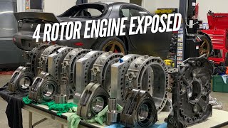 How we make 1400 HP with a Rotary Engine 4 Rotor Teardown [upl. by Sarene]