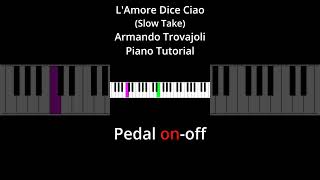 Lamore dice ciao Slow Take  Armando Trovajoli  Piano tutorial very easy Film Music 14 Shorts [upl. by Shreeves]