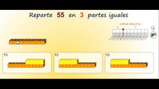 División con regletas de Cuisenaire [upl. by Maxa27]