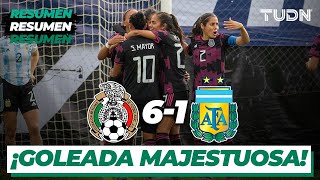 Resumen y goles  México 61 Argentina  Amistoso femenil Internacional  TUDN [upl. by Naerda]