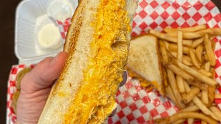 Home Plate Bar and Grill review Buffalo chicken grilled cheese fried pickles chili [upl. by Urbain]