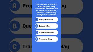 Which network delay could be zero if packet P is the only one [upl. by Albur]