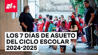 ¿Cuáles son los días de vacaciones y puentes del Ciclo Escolar 20242025  N [upl. by Adnahsal746]