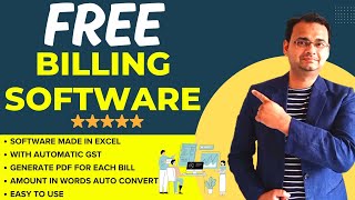 FREE Billing Software with Automatic GST amp Generate PDF made in Excel [upl. by Batruk]