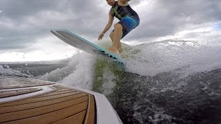 Wakesurfing behind a Nautique G23 [upl. by Calysta954]