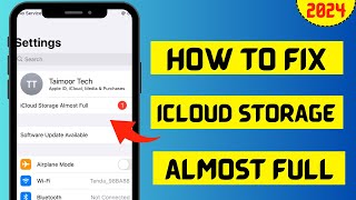 How to fix iCloud storage almost full error on iPhone 2024 iOS 17 [upl. by Lleznol]