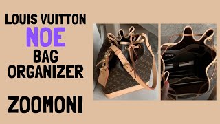 LOUIS VUITTON NOE BUCKET BAG HOW TO MAINTAIN THE SHAPE amp STAY ORGANIZED  Zoomoni [upl. by Zoi]