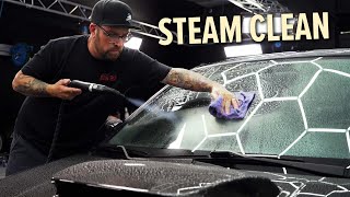 STEAM Washing our Project Car  DETAILS WITH LEVI [upl. by Ahseihs]