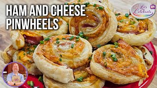 How to Make Ham And Cheese Puff Pastry Pinwheels  Its Easy [upl. by Austine]