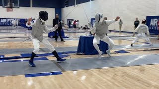 GRIFFITH JACK VS LIN Youlong  USA Air Force ROCRJCC SemiFinals Div IA Mens Foil [upl. by Aicital345]