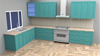 Create a Kitchen Cabinets in SketchUp [upl. by Llerehc]