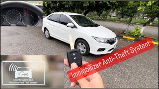 How New Honda City 2022 Immobilizer Anti Theft System Works [upl. by Beattie438]